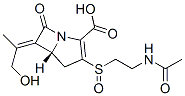 (5R)-3-[[2-(Acetylamino)ethyl]sulfinyl]-6-[(E)-2-hydroxy-1-methylethylidene]-7-oxo-1-azabicyclo[3.2.0]hept-2-ene-2-carboxylic acid Structure
