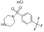 1-(4-TRIFLUOROMETHYL-BENZENESULFONYL)-PIPERAZINE HYDROCHLORIDE,793679-07-9,结构式