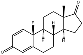 10β-フルオロエストラ-1,4-ジエン-3,17-ジオン 化学構造式