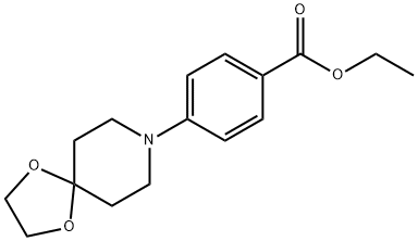 4-(1,4-二噁-8-氮杂螺[4.5]-8-癸基)苯甲酸乙酯 结构式