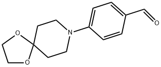 4-(1,4-DIOXA-8-AZASPIRO[4.5]DEC-8-YL)BENZENECARBALDEHYDE 化学構造式