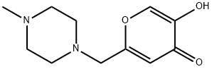 4H-Pyran-4-one, 5-hydroxy-2-[(4-methyl-1-piperazinyl)methyl]- (9CI) Structure