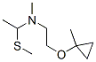 Ethanamine, N-methyl-N-[2-[(1-methylcyclopropyl)oxy]ethyl]-1-(methylthio)- (9CI),794504-51-1,结构式