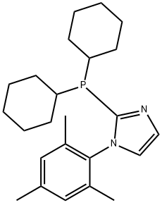 2-(Dicyclohexylphosphino)-1-(2,4,6-trimethyl-phenyl)-1H-imidazole Struktur