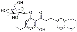 3-(2,3-Dihydro-1,4-benzodioxin-6-yl)-1-[4-ethyl-2-(β-D-glucopyranosyloxy)-6-hydroxyphenyl]-1-propanone,794564-44-6,结构式
