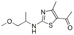 Ethanone, 1-[2-[(2-methoxy-1-methylethyl)amino]-4-methyl-5-thiazolyl]- (9CI),794573-12-9,结构式