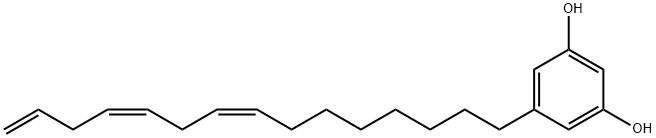 1,3-Benzenediol, 5-(8Z,11Z)-8,11,14-pentadecatrienyl-, 79473-24-8, 结构式
