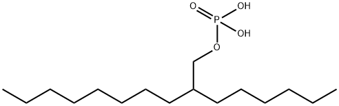 2-己基-1-癸醇磷酸二氢酯, 79490-59-8, 结构式