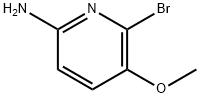 6-ブロモ-5-メトキシピリジン-2-アミン 化学構造式