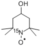 4-HYDROXY-2,2,6,6-TETRAMETHYLPIPERIDINE-1-15N-OXYL 化学構造式
