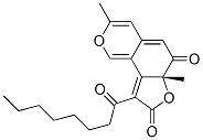 (R)-3,6a-Dimethyl-9-(1-oxooctyl)-6H-furo[2,3-h]-2-benzopyran-6,8(6aH)-dione Structure