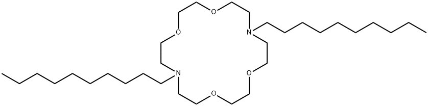 1,10-ジデシル-1,4,7,10,13,16-ヘキサオキサ-1,10-ジアザシクロオクタデカン 化学構造式