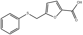 5-[(フェニルチオ)メチル]-2-フロ酸 化学構造式