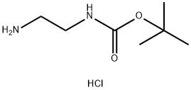 N-BOC-乙二胺盐酸盐, 79513-35-2, 结构式