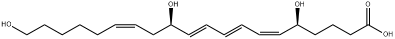 (5S,12R)-5,12,20-TRIHYDROXY-(6Z,8E,10E,14Z)-EICOSATETRAENOIC ACID|20-羟基白三烯B4