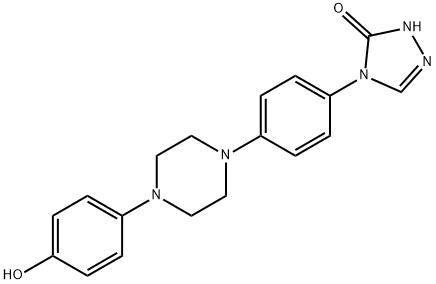 2,4-Dihydro-4-[4-[4-(4-hydroxyphenyl)-1-piperazinyl]phenyl]- Structure