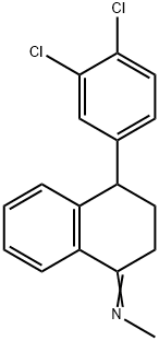 4-(3,4-Dichlorophenyl)-1,2,3,4-tetrahydro-N-methyl-1-naphthalenimine 化学構造式
