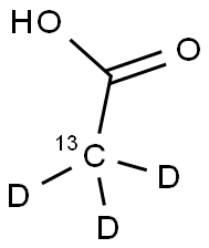ACETIC ACID-2-13C-2,2,2-D3, 79562-15-5, 结构式