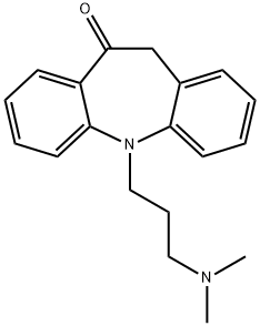 5-[3-(ジメチルアミノ)プロピル]-5,11-ジヒドロ-10H-ジベンゾ[b,f]アゼピン-10-オン 化学構造式