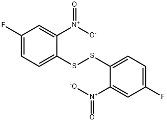 Bis(4-fluoro-2-nitrophenyl) disulfide Structure