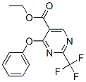 5-PYRIMIDINECARBOXYLIC ACID, 4-PHENOXY-2-(TRIFLUOROMETHYL)-, ETHYL ESTER Structure