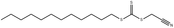 S-シアノメチル-S-ドデシルトリチオ炭酸 化学構造式