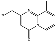 2-(クロロメチル)-9-メチル-4H-ピリド[1,2-A]ピリミジン-4-オン 化学構造式