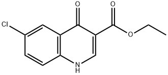 ethyl 6-chloro-1,4-dihydro-4-oxoquinoline-3-carboxylate Struktur