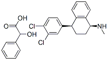 cis-(1s,4s)-n-methyl-4-(3,4-dichlorophenyl)-1,2,3,4-tetrahydro-1-naphthalenamine mandelate Struktur