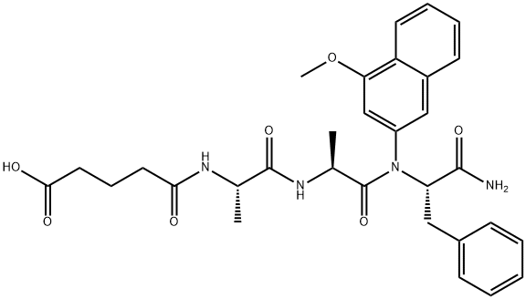 GLUTARYL-ALA-ALA-PHE 4-METHOXY-BETA-NAPHTHYLAMIDE Struktur