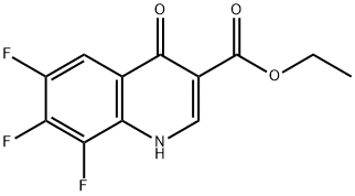 6,7,8-トリフルオロ-4-オキソ-1,4-ジヒドロキノリン-3-カルボン酸エチルエステル 化学構造式