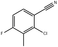 2-chloro-4-fluoro-3-methylbenzonitrile Struktur
