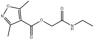 4-Isoxazolecarboxylicacid,3,5-dimethyl-,2-(ethylamino)-2-oxoethylester(9CI) Structure
