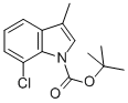 T-BUTYL 7-CHLORO-3-METHYL-1H-INDOLE-1-CARBOXYLATE 化学構造式