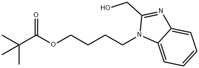 4-[2-(羟甲基)-1H-苯并咪唑-1-基]丁基三甲基乙酸酯, 797032-02-1, 结构式