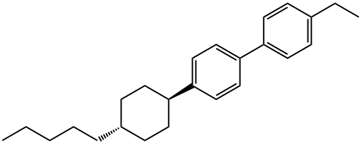 4-エチル-4'-(4β-ペンチルシクロヘキサン-1α-イル)-1,1'-ビフェニル 化学構造式