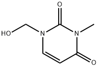 2,4(1H,3H)-Pyrimidinedione, 1-(hydroxymethyl)-3-methyl- 结构式