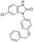 1,3-Dihydro-6-chloro-1-(4-(phenylmethoxy)phenyl)-2H-benzimidazol-2-one Structure