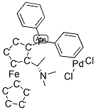 二氯[(S)-N,N-二甲基-1-[(R)-2-(二苯基膦)二茂铁基]乙胺]钯(II),79767-72-9,结构式