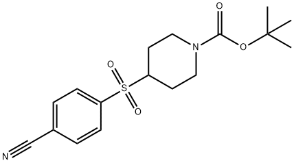 4-(4-CYANO-BENZENESULFONYL)-PIPERIDINE-1-CARBOXYLIC ACID TERT-BUTYL ESTER 结构式