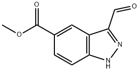 METHYL 3-FORMYL-1H-INDAZOLE-5-CARBOXYLATE Struktur