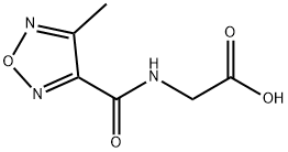 N-[(4-メチル-1,2,5-オキサジアゾール-3-イル)カルボニル]グリシン 化学構造式