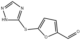 5-(4H-1,2,4-トリアゾール-3-イルチオ)-2-フルアルデヒド 化学構造式