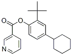 4-シクロヘキシル-2-tert-ブチル-3-ピリジンカルボン酸フェニル 化学構造式