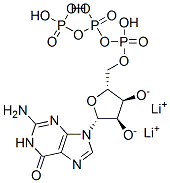 Guanosine 5'-(tetrahydrogen triphosphate), dilithium salt Structure