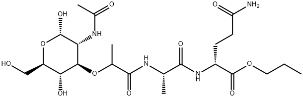 N-acetylmuramyl-alanyl-isoglutamine 3'-n-propyl ester Struktur