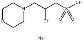 2-ヒドロキシ-3-モルホリノプロパンスルホン酸ナトリウム塩 化学構造式
