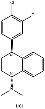 trans-(±)-4-(3,4-Dichlorophenyl)- 1,2,3,4-tetrahydro-N,N-diMethyl-1-naphthalenaMine Hydrochloride Struktur