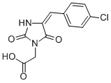 1-IMIDAZOLIDINEACETIC ACID, 4-((4-CHLOROPHENYL)METHYLENE)-2,5-DIOXO- Struktur