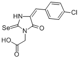 1-IMIDAZOLIDINEACETIC ACID, 4-((4-CHLOROPHENYL)METHYLENE)-5-OXO-2-SELE NOXO- 结构式